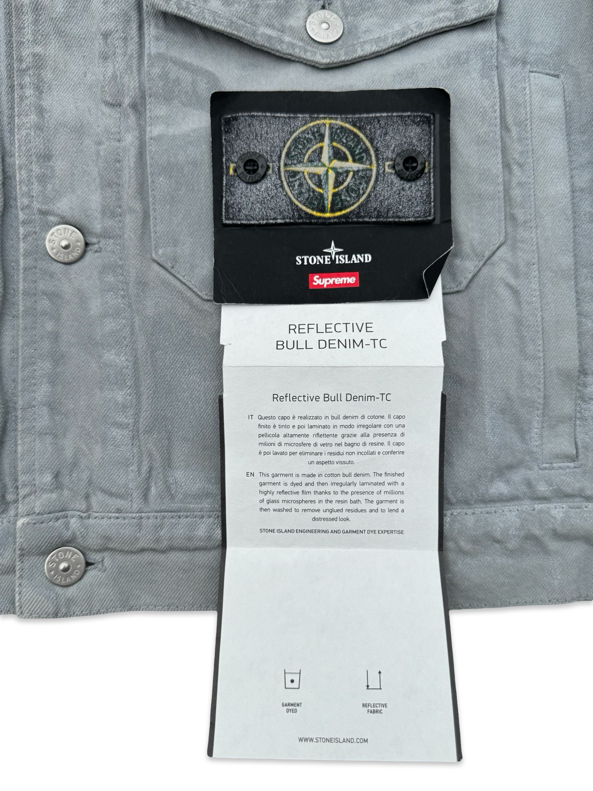 Stone Island | Supreme Reflective Bull Denim-TC