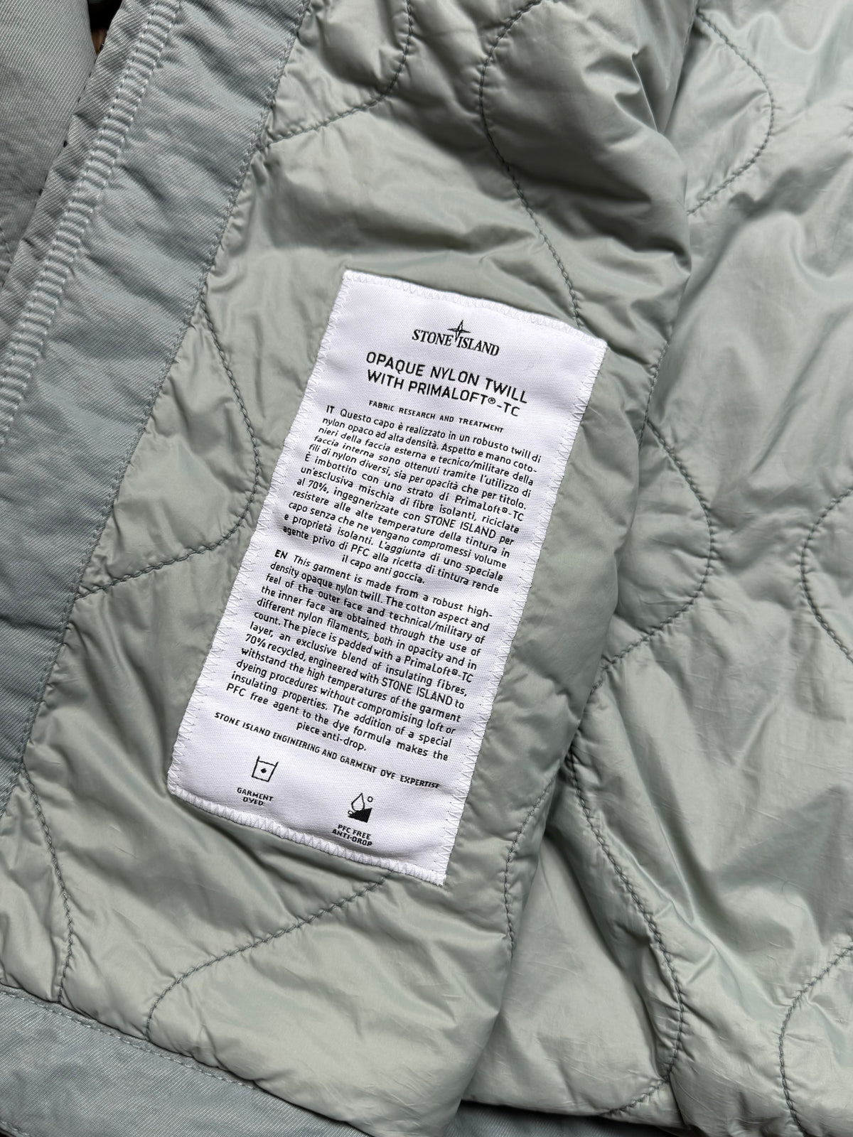 Stone Island Opaque Nylon Twill With Primaloft-TC