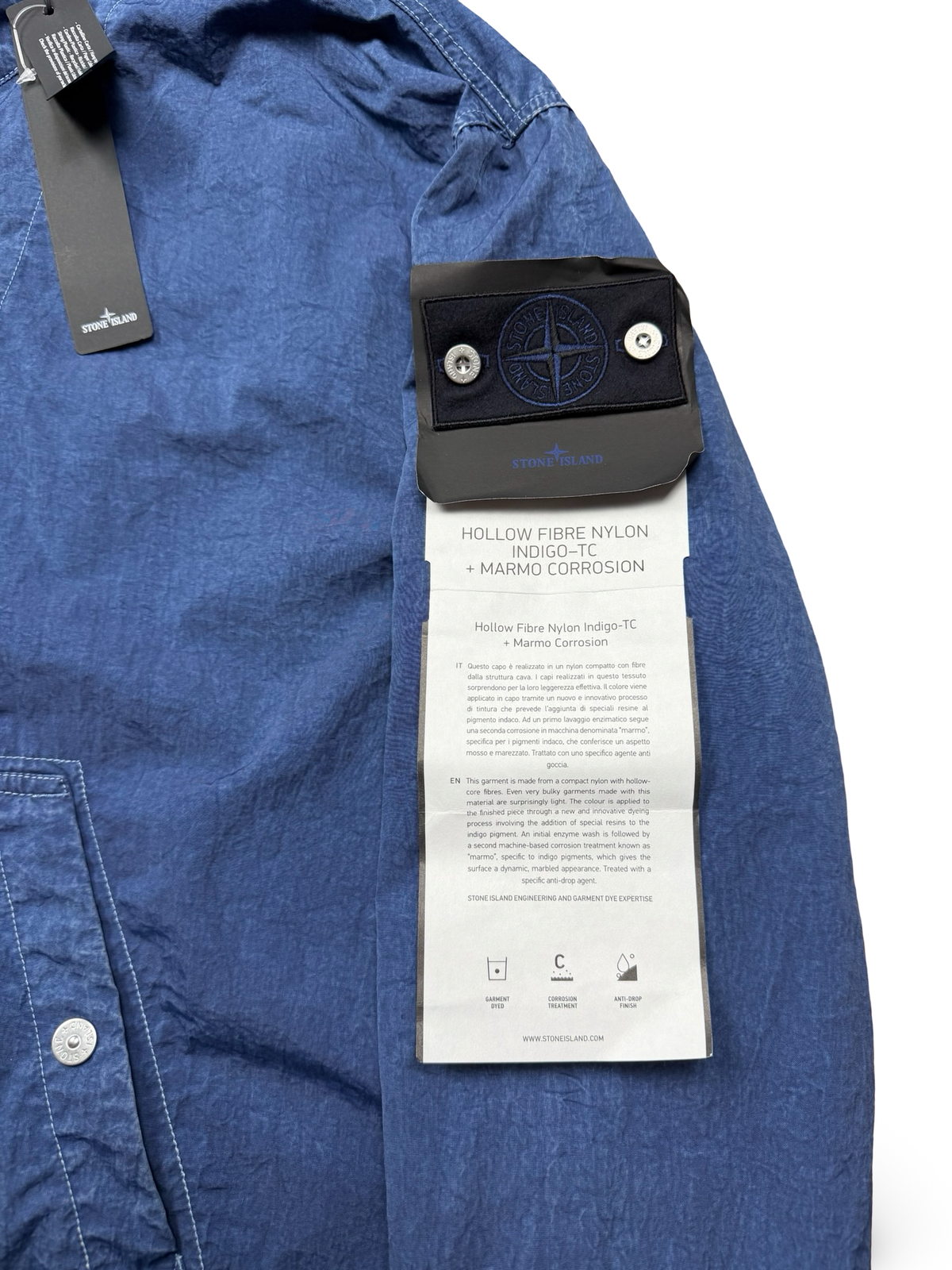 Stone Island Hollow Fibre Nylon Indigo-TC + Marmo Corrosion