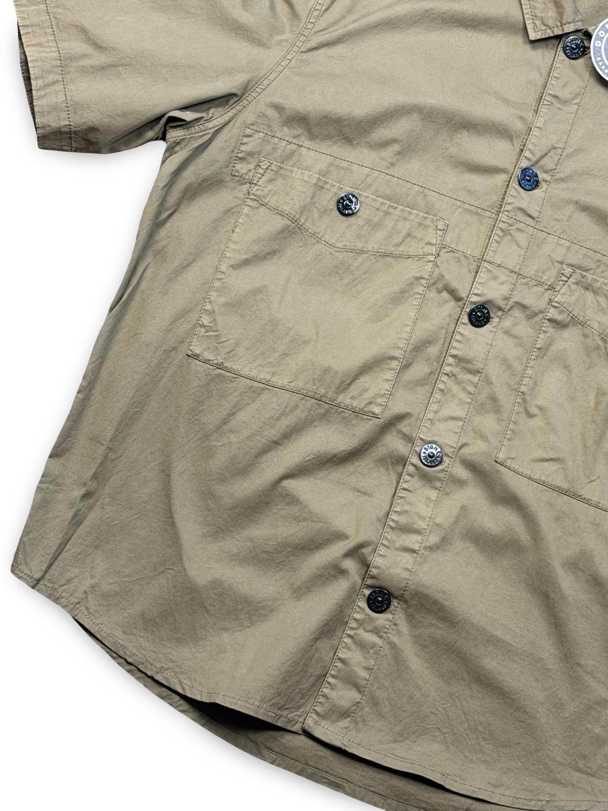 Stone Island Cotton Canvas Short Sleeve Overshirt