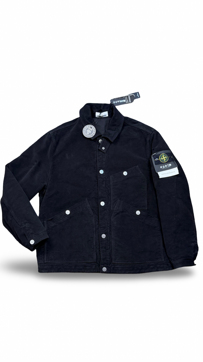 Stone Island Black Cotton Moleskin-TC