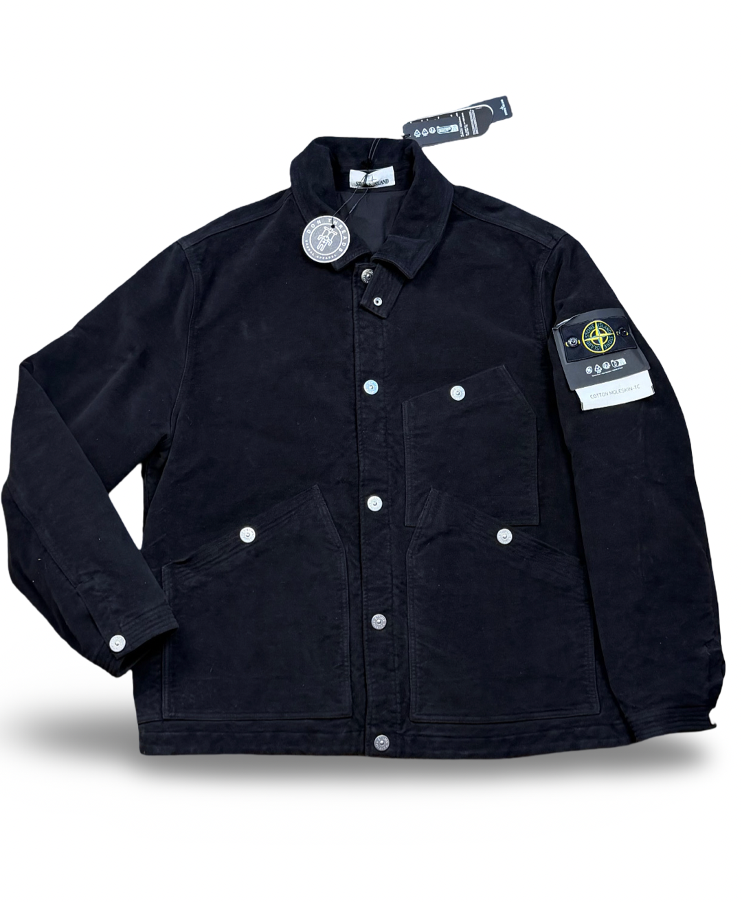 Stone Island Black Cotton Moleskin-TC