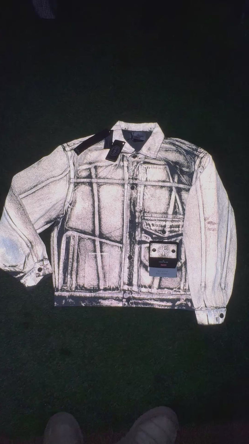 Stone Island | Supreme Reflective Bull Denim-TC