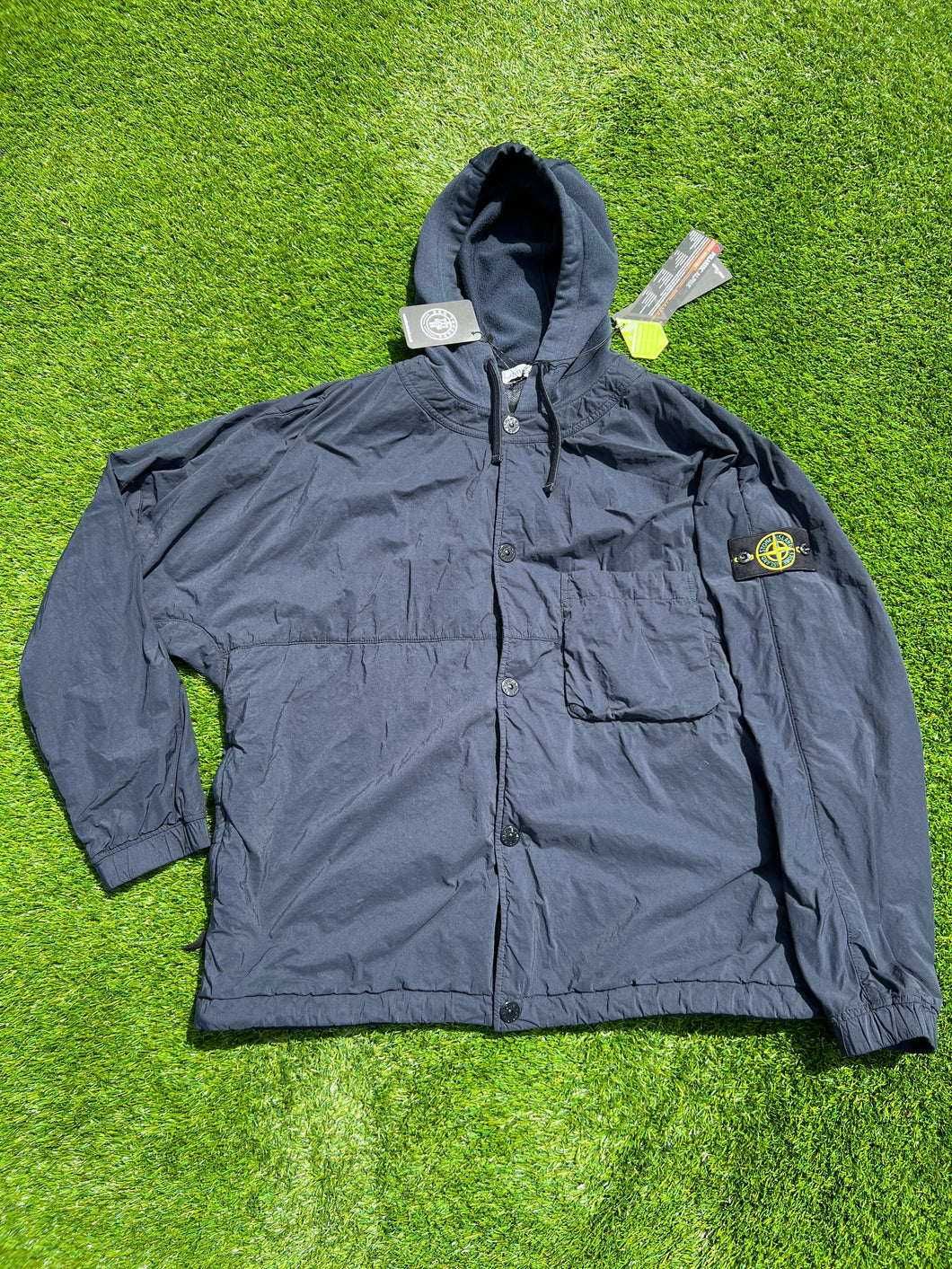 Stone island naslan discount light hooded overshirt